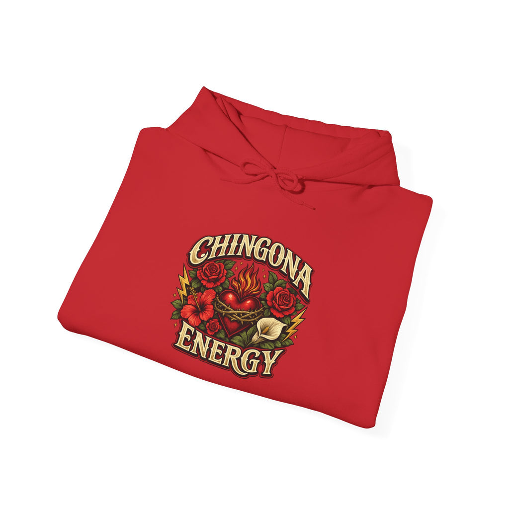 Chingona Energy Hoodie Floral Retro Latina Empowerment