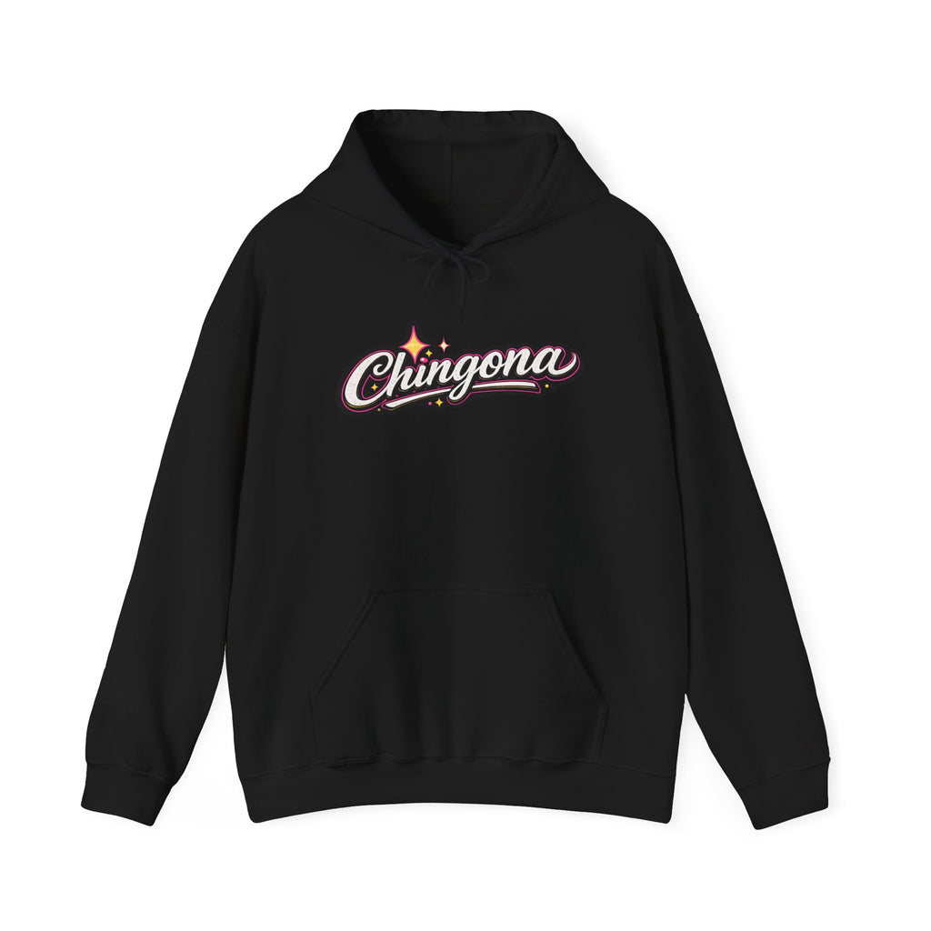 Chingona Hoodie — Retro Sparkle Latina Pride