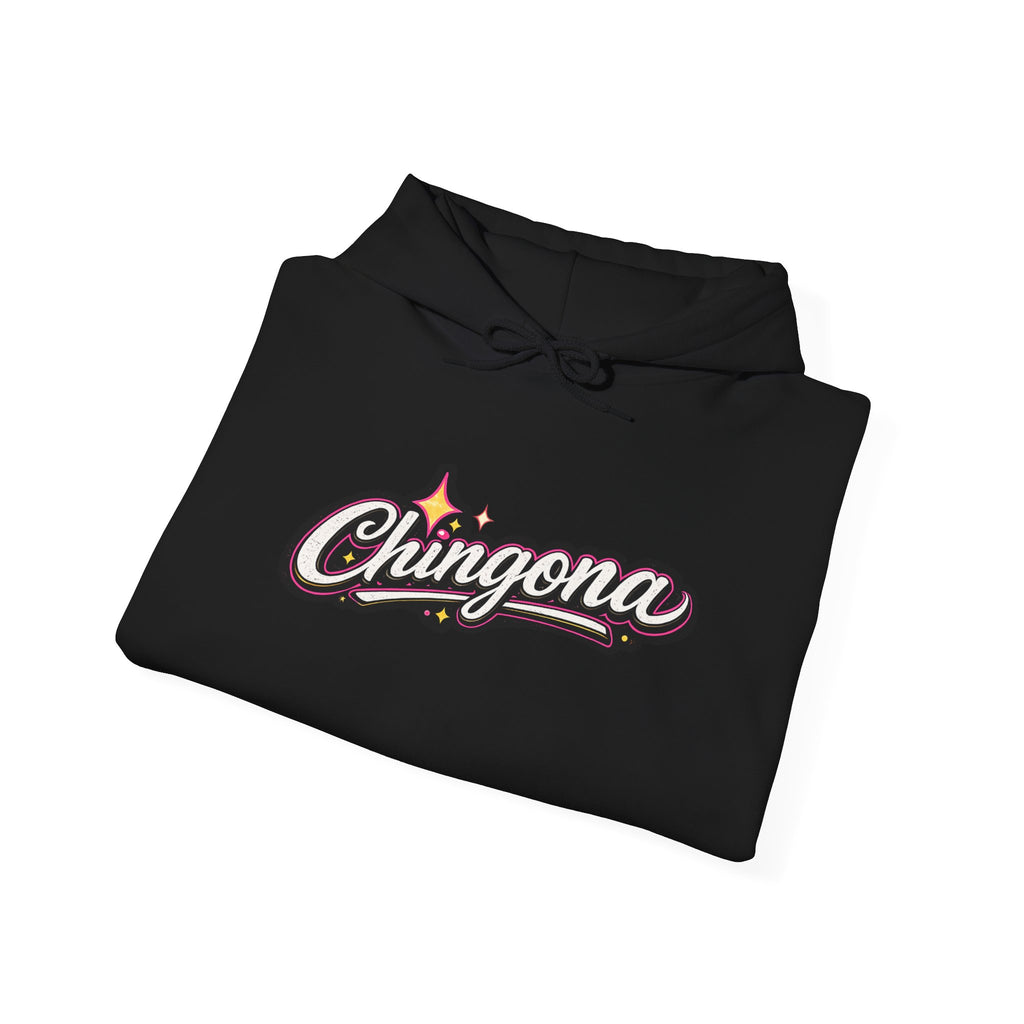 Chingona Hoodie — Retro Sparkle Latina Pride