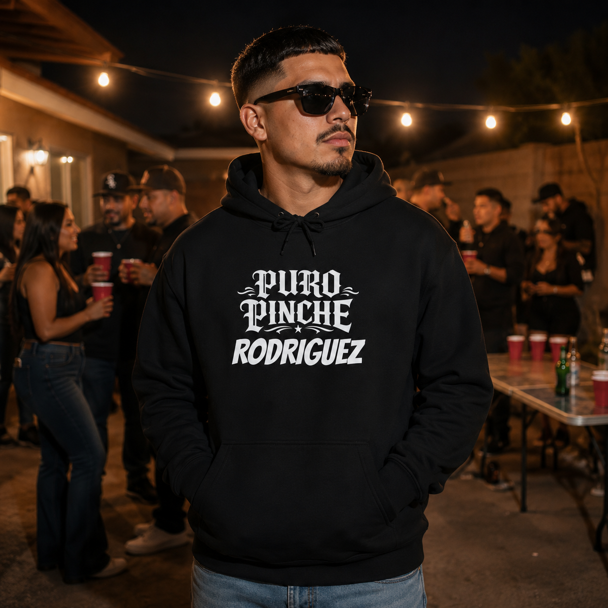 Puro Pinche Personalized Hoodie — Bold Spanish Name Graphic Pullover