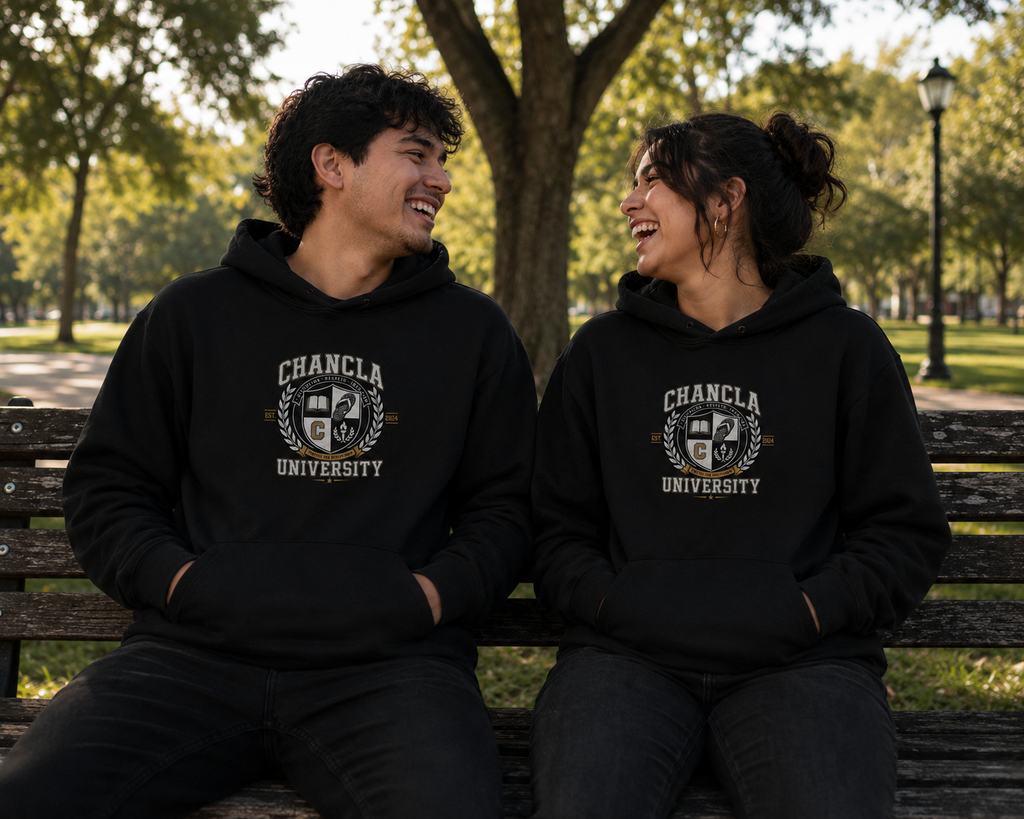 Chancla University Hoodie – Funny Latinx Mom Gift, Retro College Crest Sweatshirt
